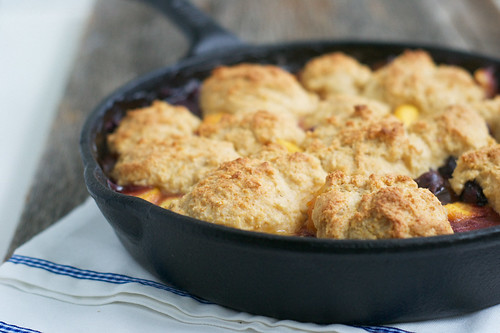 Nectarine Blueberry Cobbler